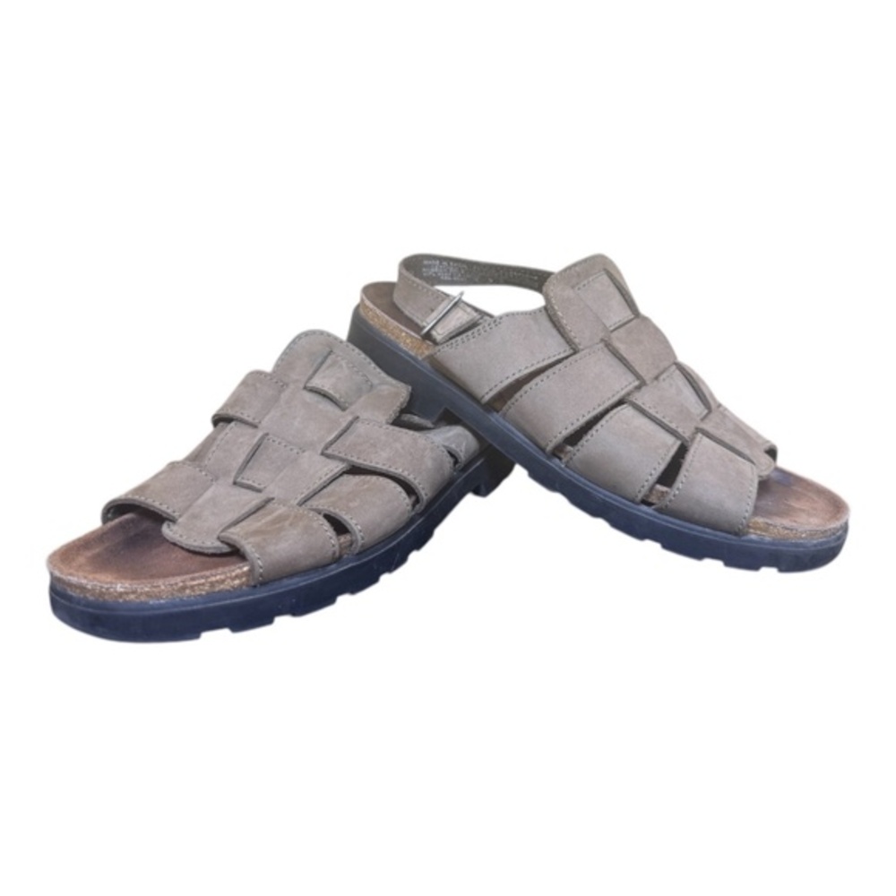Eddie Bauer Sandals Womens Size 8 Brown Fisherman Leather Cork Hiking